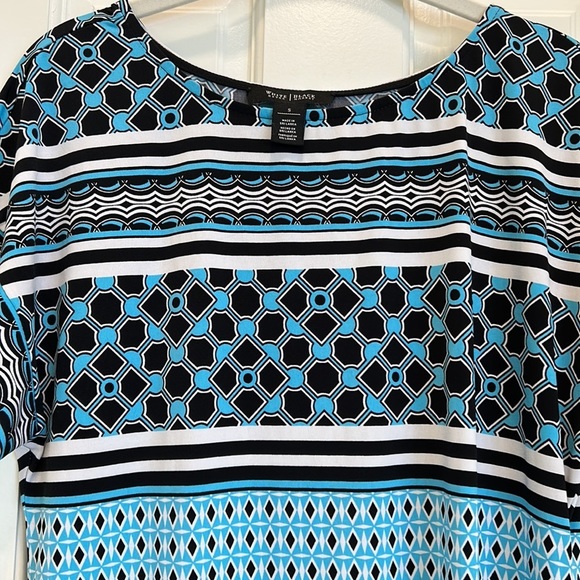 White House Black Market Colorblock No Wrinkle Lightweight Shift Dress sz.S - Picture 3 of 7